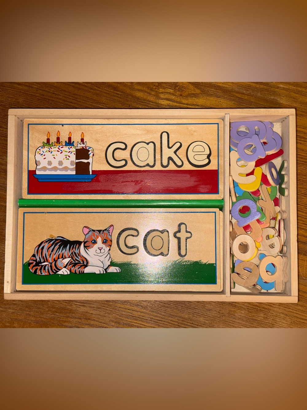 Melissa and Doug See & Spell Wooden Educational Toy Word Puzzle